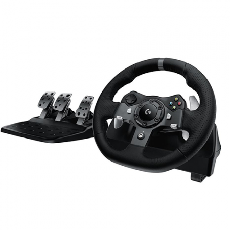 عجلة القيادة لسباقات القوة Logitech G920، تتوافق مع أجهزة Xbox One، وأجهزة الـكمبيوتر PC